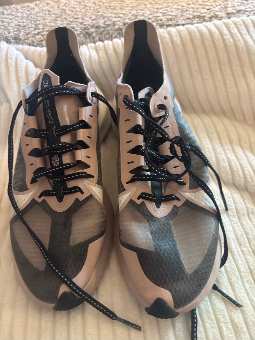 Nike Women's Zoom Gravity Athletic Shoes in Tan and Black